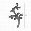 Liść stalowy ozdobny prawy 225 x 130 x 4 mm #3