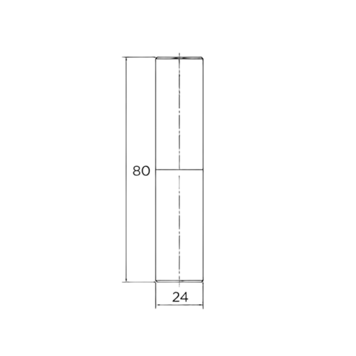 Zawias toczony Fi 24 /  H80 #2