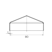 Daszek stalowy kopertowy 80x80x1 mm ocynk #2