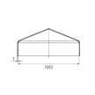 Daszek stalowy kopertowy 100x100 mm ocynk #2