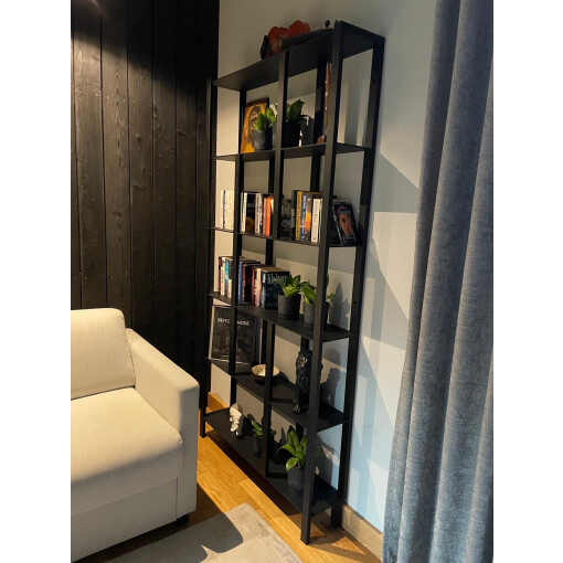 Regał stalowy LOFT z półkami z blachy #10