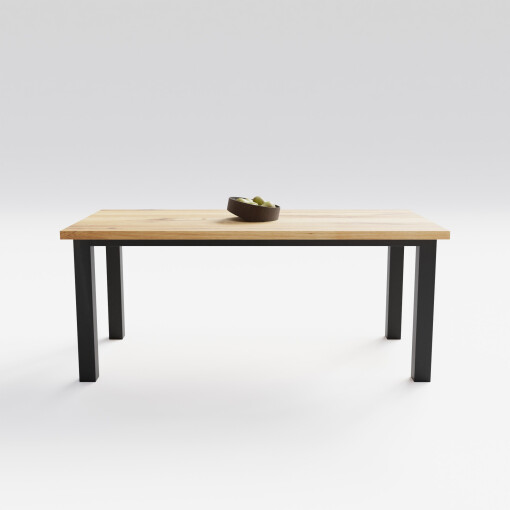 Stół loftowy z dębowym blatem i stalowy stelażem #7