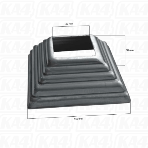 Maskownica stalowa otwór 42x42 x H30 x L80x80mm #3