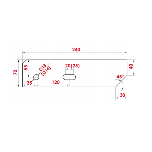 Krata stopień 600x240 pł 30x2/34x38 mm ocynk #4
