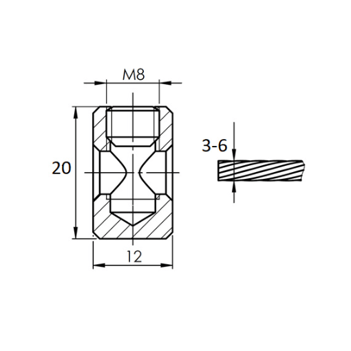 Element kontrujący dla linki fi 3 - 6 mm #4