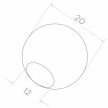Kula wklejana fi 20 mm, otwór fi 12 mm #2