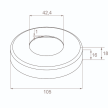 Maskownica nierdzewna fi 42,4 / Fi 105xH18x1 mm #6