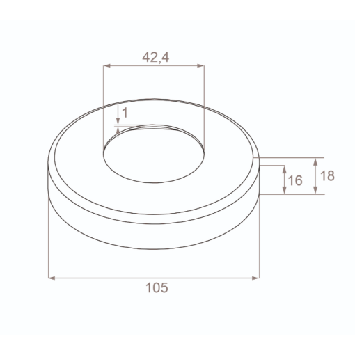 Maskownica nierdzewna fi 42,4 / Fi 105xH18x1 mm #6