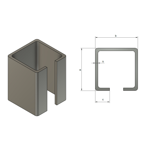 Ceownik półzamknięty 120x100x35x5  L=10mb #3