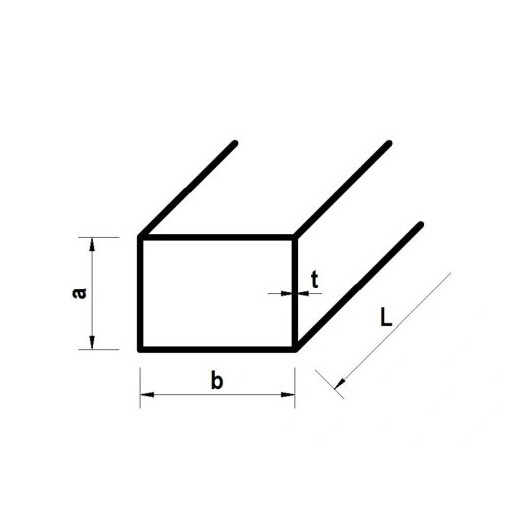 Kształtownik prostokąt 30x15x1,5 L=6mb #1