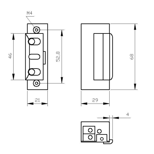 Elektrozaczep z blokadą 12v #4