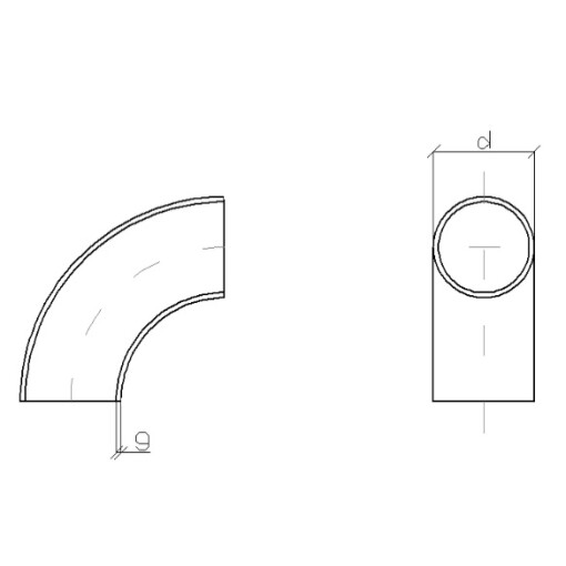 Kolano  hamburskie 114,3x3,6 - 90 st. #2