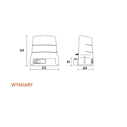 Napęd do bram przesuwnych BH30 24V do 1000kg. #1