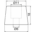 Odbojnik gumowy fi 22 x20 mm  #3