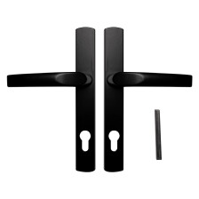 KA 4 B2B - Klamka do drzwi z szyldem 72/H234 x L32mm czarna