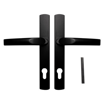 KA 4 B2B - Klamka do drzwi z szyldem 72/H234 x L32mm czarna