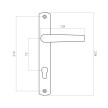 Klamka do drzwi z szyldem 72/H234 x L32mm czarna #3