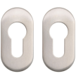 Szyld owalny z stali nierdzewnej  62 x 32 mm #1