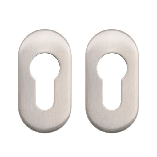 Szyld owalny z stali nierdzewnej  62 x 32 mm #1