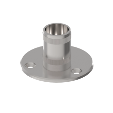 KA 4 B2B - Stopa montażowa satyna D100 mm na rurę fi 42,4 mm