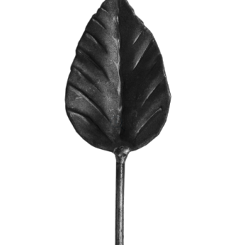 KA 4 B2B - Liść róży stalowy ozdobny 115 x 50 x 2 mm
