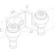 Uchwyt do bram przesuwnych 60 mm  czarny #3