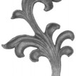 Liść stalowy ozdobny prawy 225 x 130 x 4 mm #1