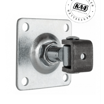 KA 4 B2B - Zawias regulowany z szyldem M20 / 100x100x4