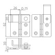 Zasuwa do furtki 60x62 mm wrzeciądz z ryglem lewy #4