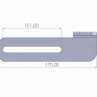Uchwyt rolki prowadzącej 170 mm prawy #2