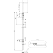 Rygiel stalowy dolny do bramy 800 x 16 mm ocynk #2