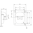 Stoper do bram z odbojem gumowym 120x100 / H43 mm #2