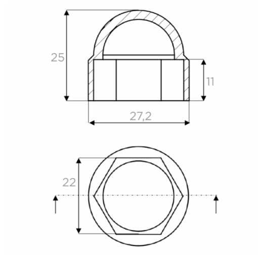 Okrągły kołpak ochronny na śrubę M14 #4